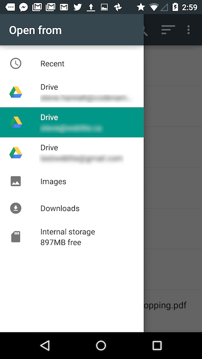 Android filechooser
