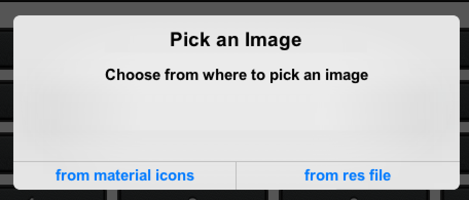 Pick material icon or image from the resource file
