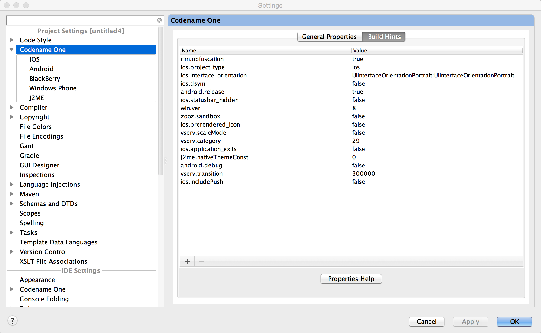 The build hints UI in IntelliJ/IDEA