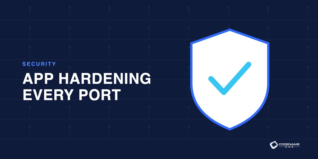 Source code passing through a hardened build pipeline before splitting into mobile, web, and desktop binaries