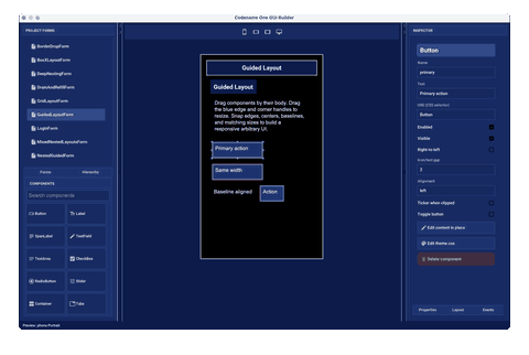 The same guided layout switching between phone portrait and desktop canvases