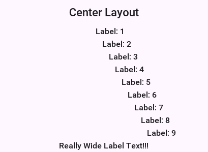 Center layout staircase effect with margin