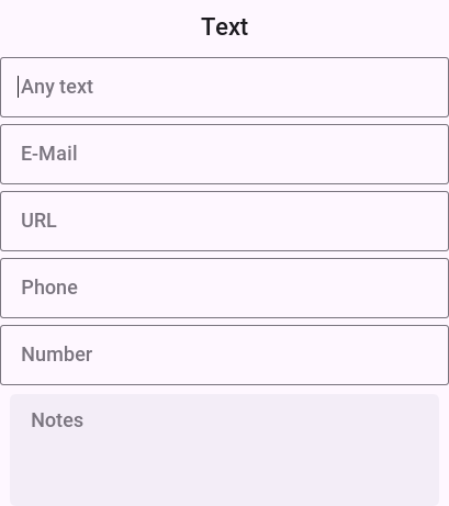 Simple text component sample