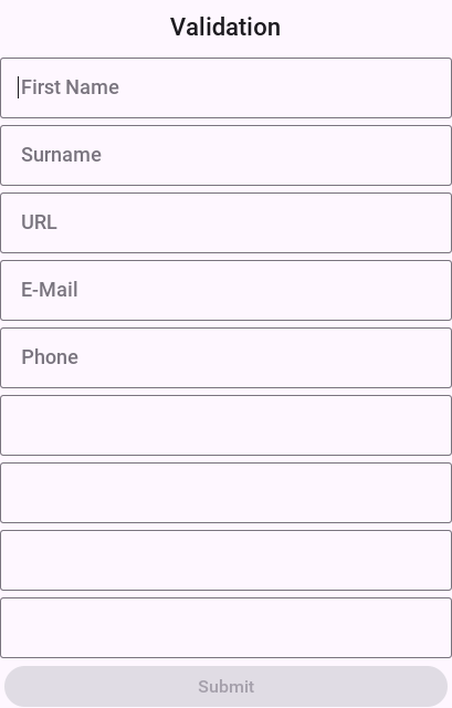 Validation and Regular Expressions