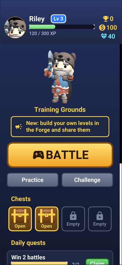 The spotlight banner on a player’s home screen, under the hero