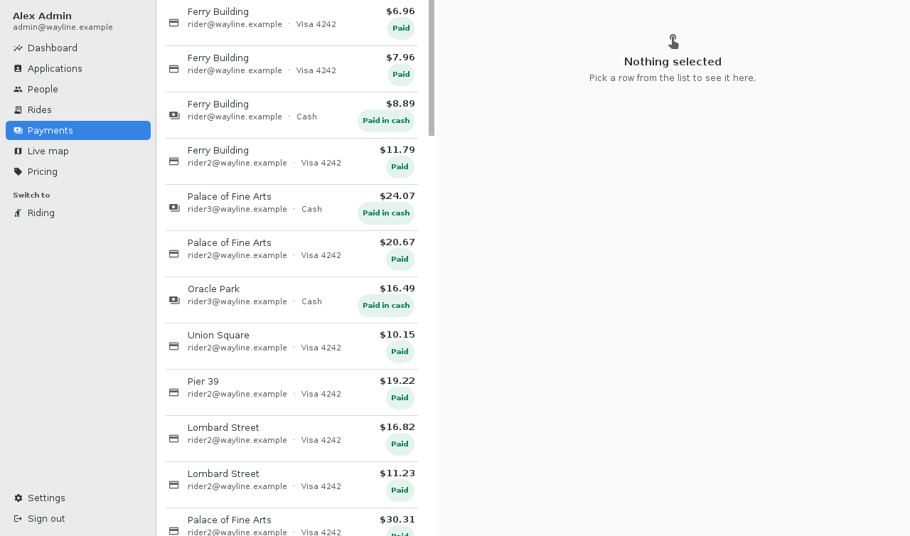 Inspect charges and their payment state.