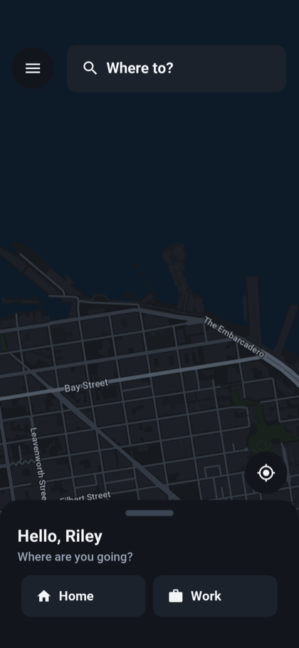 The vector map follows the dark theme.