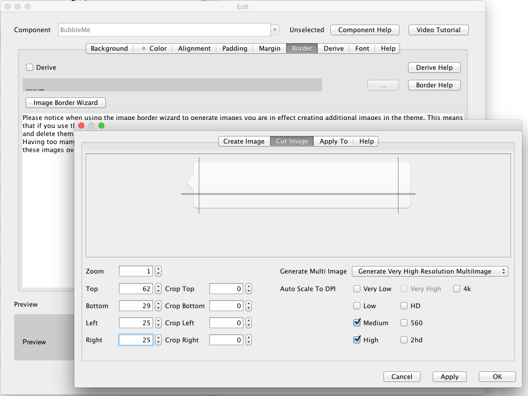 BubbleMe UIID step 3: Border