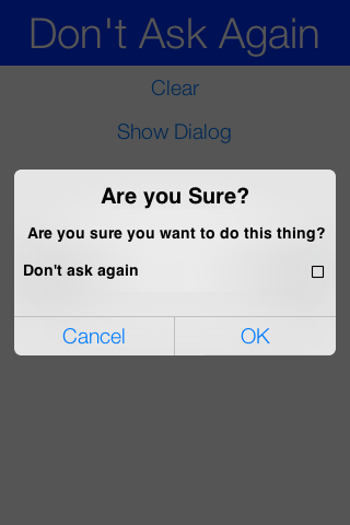 Dialog with check box