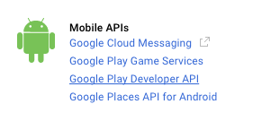 Google Play Developer API Link