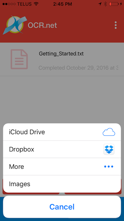 iOS filechooser