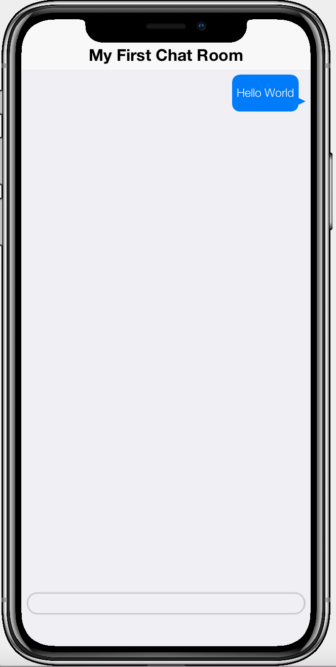 First run of Chat app in simulator