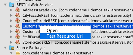 Testing resource uri