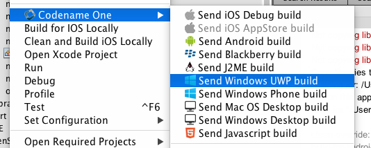 Send UWP Build