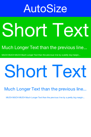Automatically sizes the fonts of the buttons/labels based on text and available space