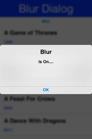 Gaussian Blur behind the Dialog