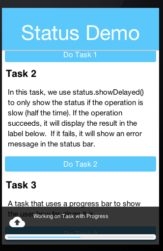 Status With Progress Bar