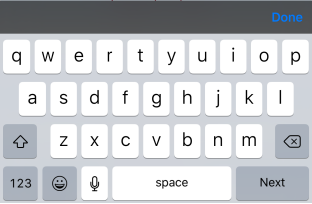 Next virtual keyboard with toolbar