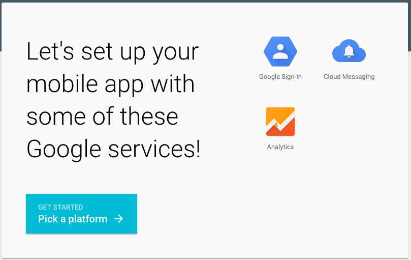 Google Setup Mobile App Form