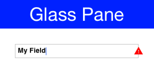 Sample of glasspane