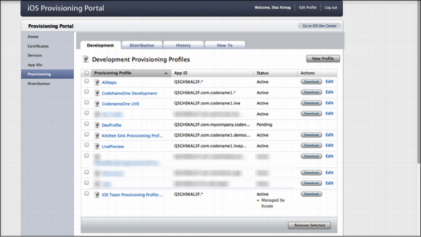 Create distribution provisioning profile