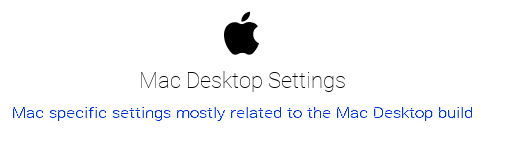 Mac Desktop settings