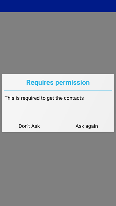 Codename One permission prompt