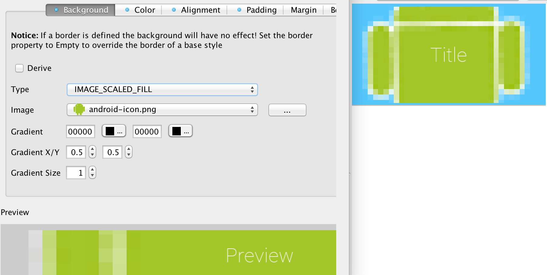 IMAGE_SCALED_FILL scales the image while preserving aspect ratio so it fills the entire space of the component