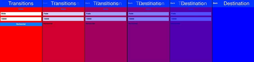 Fade transition is probably the simplest one around