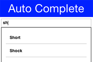 Simple usage of auto complete