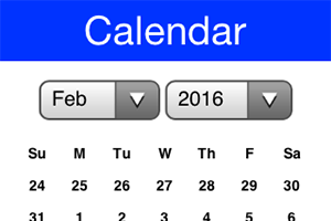 Default calendar look