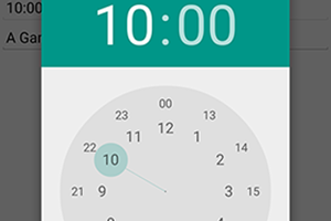 Android native time picker