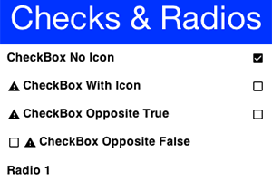 Sample usage of CheckBox/RadioButton/ButtonGroup