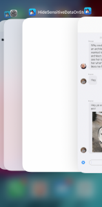 Hiding Sensitive Data When Entering Background