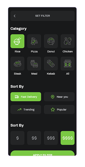 GrubHub - Filter