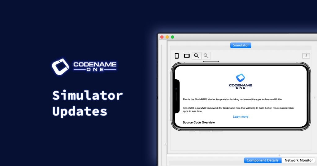 Simulator Facelift - Codename One