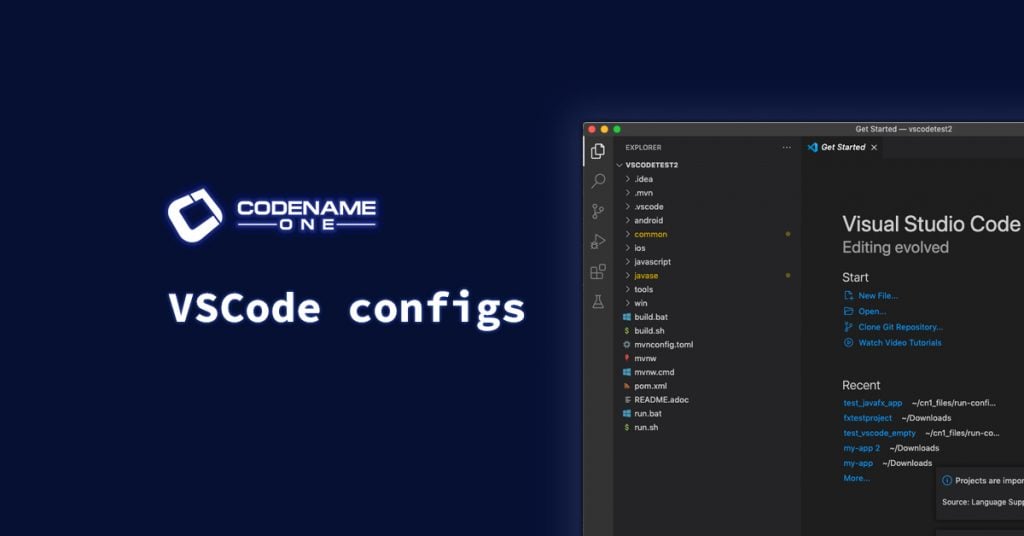 VSCode configs - Codename One