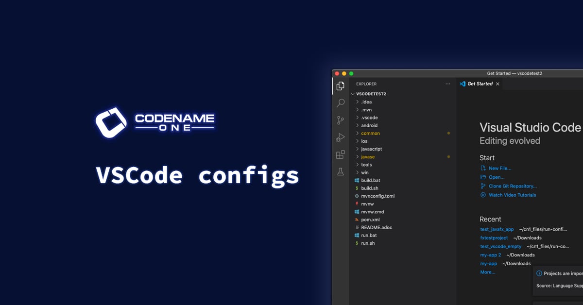 VSCode configs - Codename One